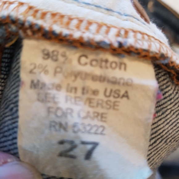 David Kahn women's distressed cropped capri jeans size 27 - Picture 5 of 5